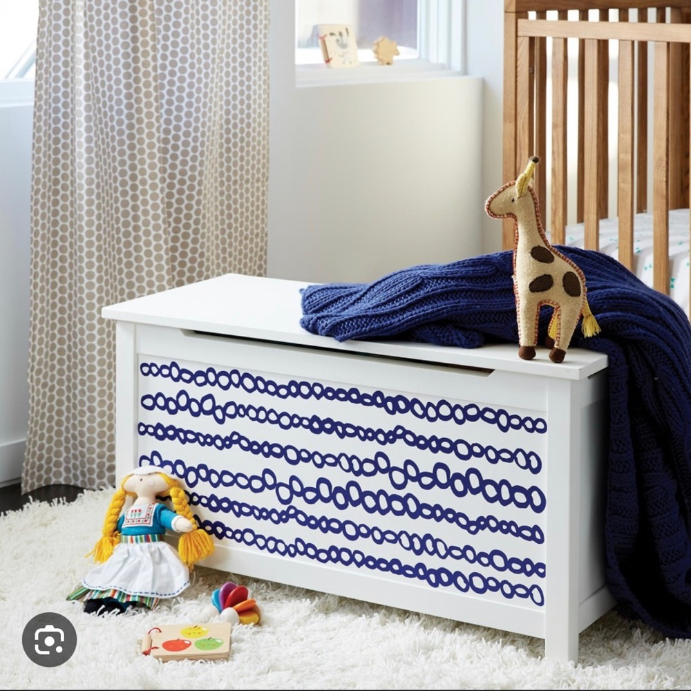 Land of Nod mod botanical blue decal stickers for furniture or other things.